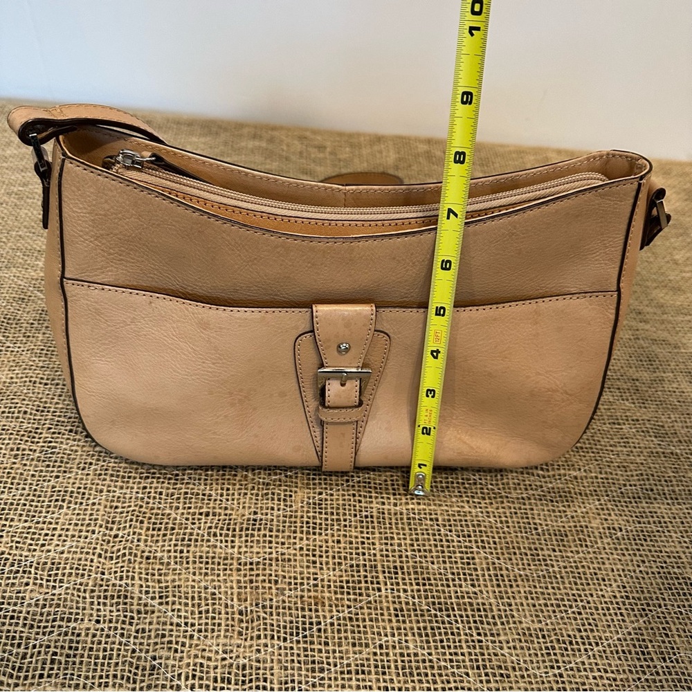 Etienne Aigner Y2K East West Vintage‎ Natural Tan Leather Shoulder Bag Purse - Picture 9 of 11